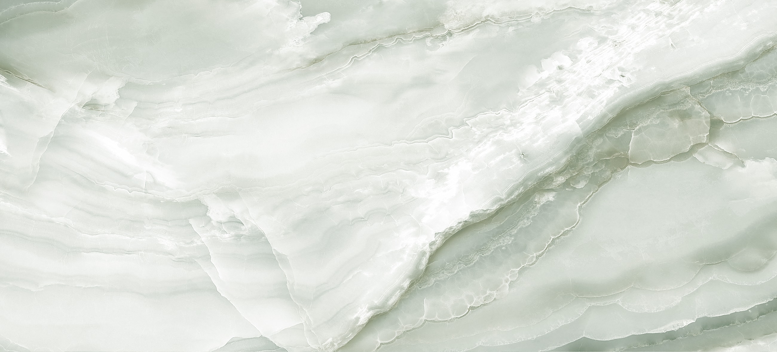 Textured green marble background with wavy patterns.