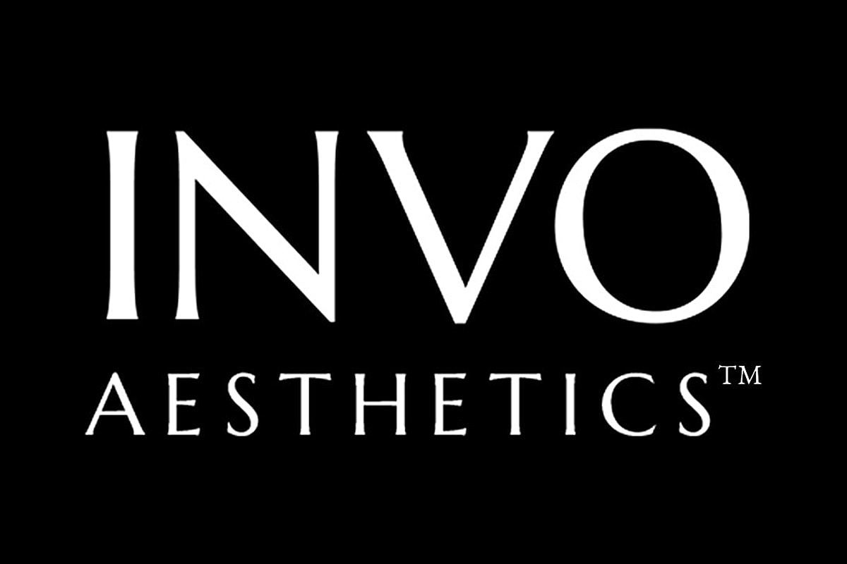 INVO AESTHETICS logo on black background