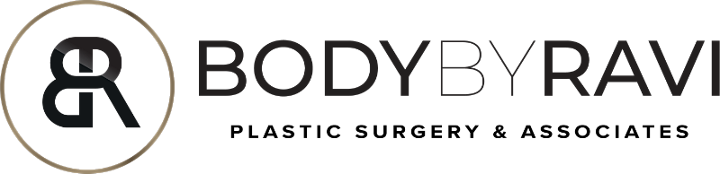 Body by Ravi logo design representation.
